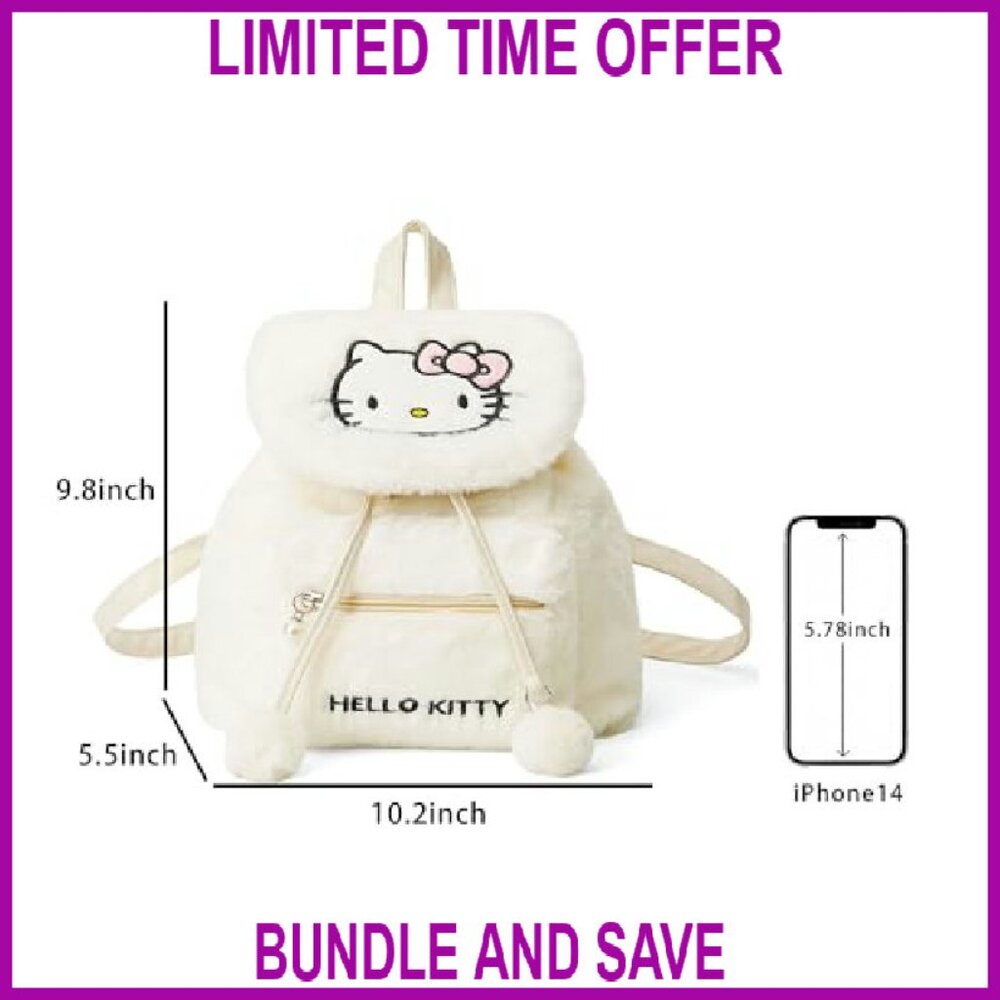 Large Plush Backpack Daypack, Adjustable Straps, … - image 4